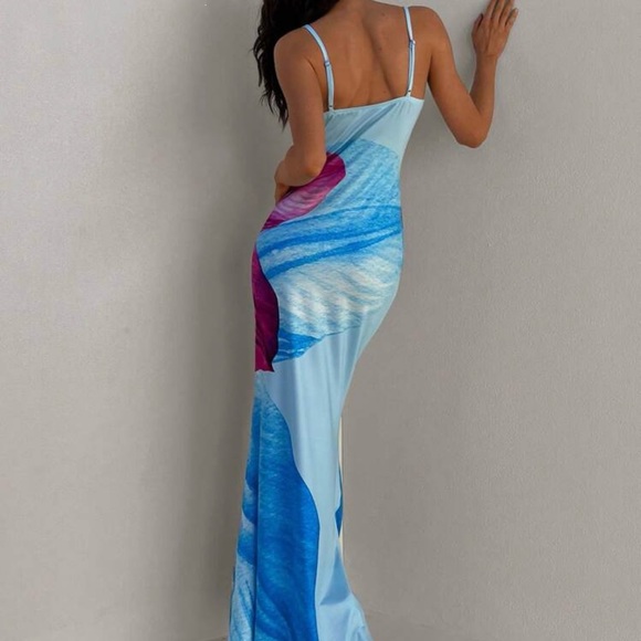 Vibrant Floral Tropical Maxi Dress - Picture 2 of 4